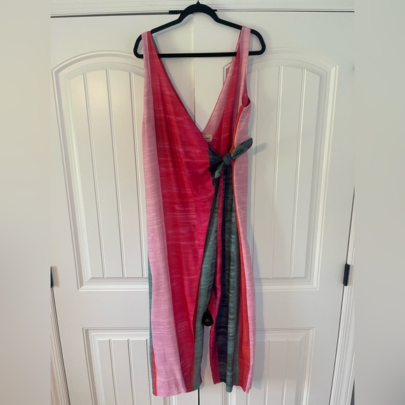 Mara Hoffman Meryl Wrap Striped Jumpsuit Size Medium Colorful Contemporary - Picture 5 of 11